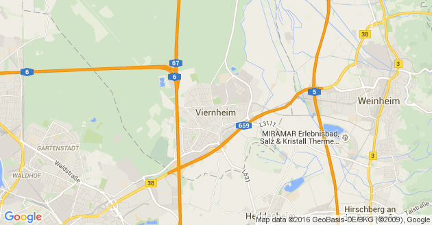 Karte Viernheim