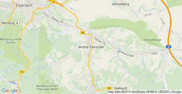 Karte Wutha Farnroda