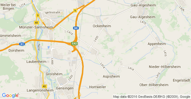 Karte Sprendlingen in Rheinhessen