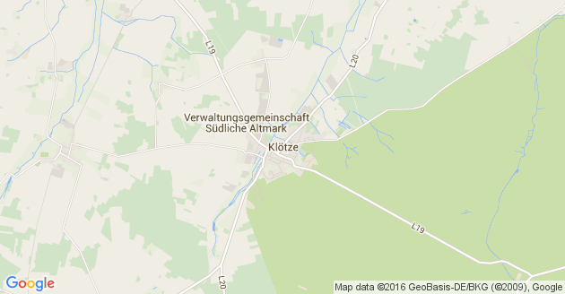 Karte Klötze in der Altmark