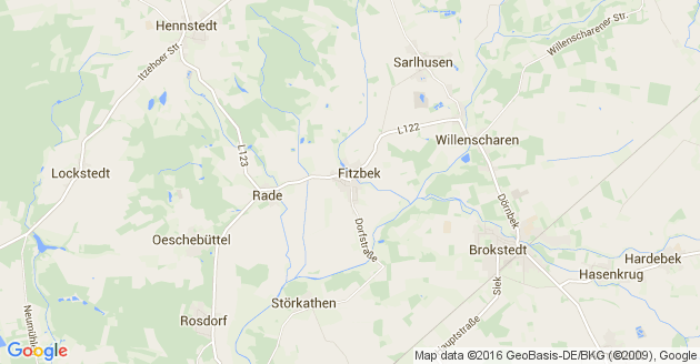 Karte Rade bei Fitzbek