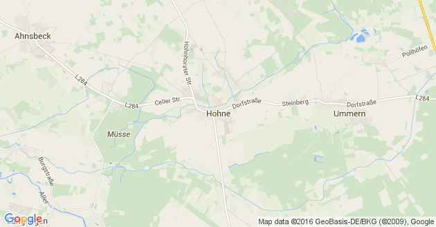 Karte Hohne bei Celle