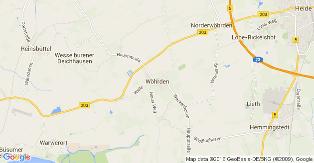 Karte Wöhrden in Dithmarschen