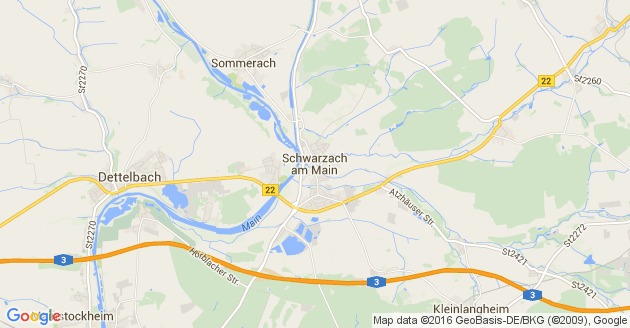 Karte Schwarzach am Main