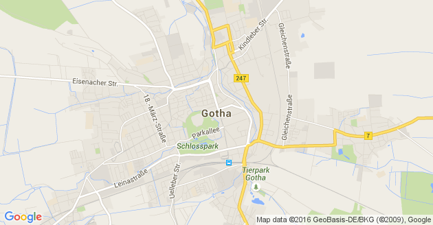 Karte Gotha in Thüringen