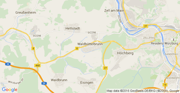 Karte Waldbüttelbrunn