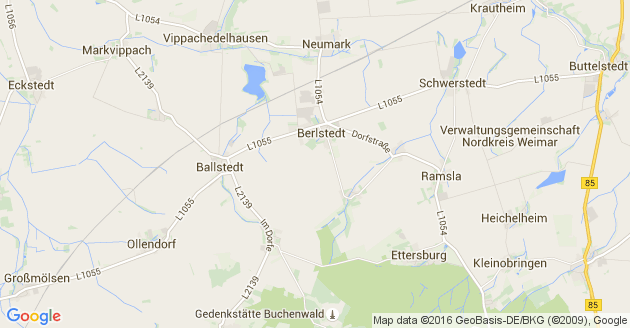 Karte Ollendorf über Erfurt