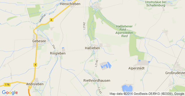 Karte Haßleben in Thüringen