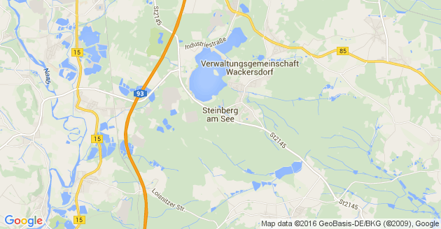 Karte Steinberg in der Oberpfalz