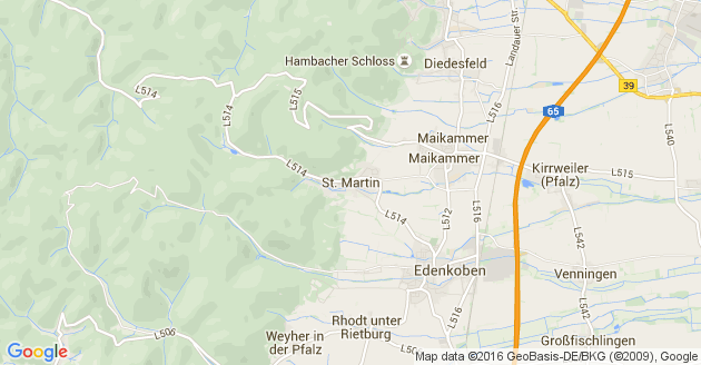 Karte Sankt Martin in der Pfalz