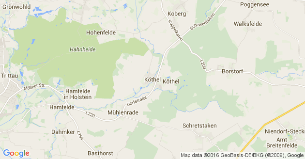 Karte Köthel Kreis Stormarn