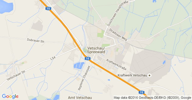 Karte Vetschau im Spreewald