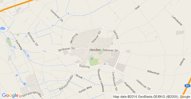 Karte Heiden Kreis Borken