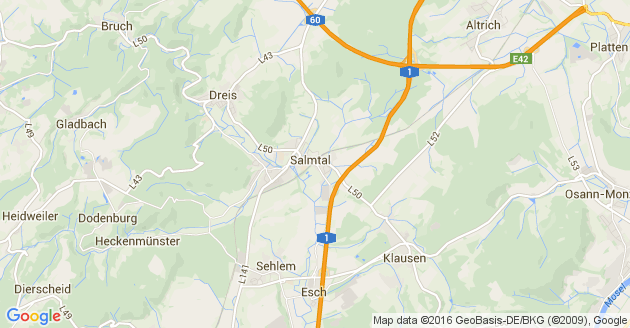 Karte Klausen an der Mosel