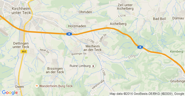 Karte Weilheim an der Teck