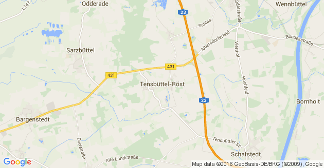 Karte Tensbüttel Röst