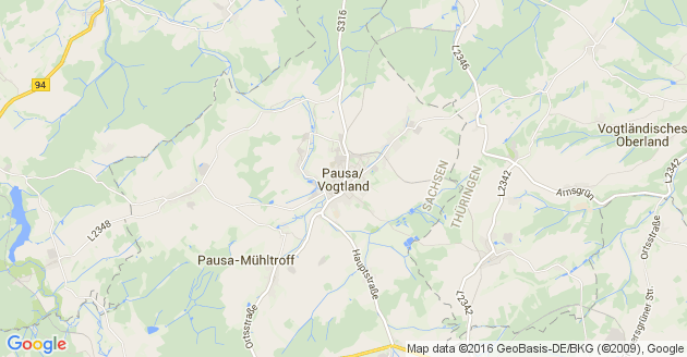 Karte Pausa Mühltroff