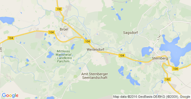 Karte Weitendorf Kreis Parchim