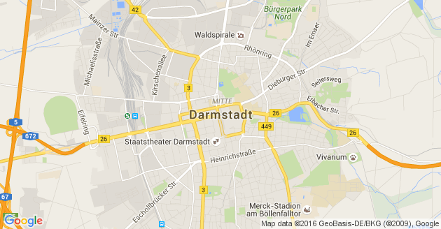 Karte Darmstadt