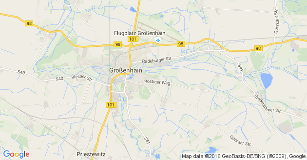 Karte Lampertswalde bei Grossenhain in Sachsen