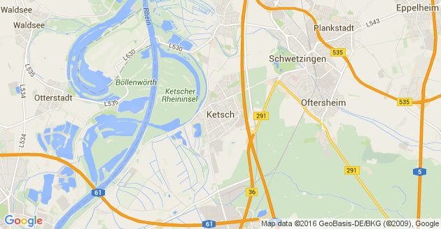 Karte Ketsch am Rhein