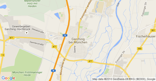 Karte Garching bei München