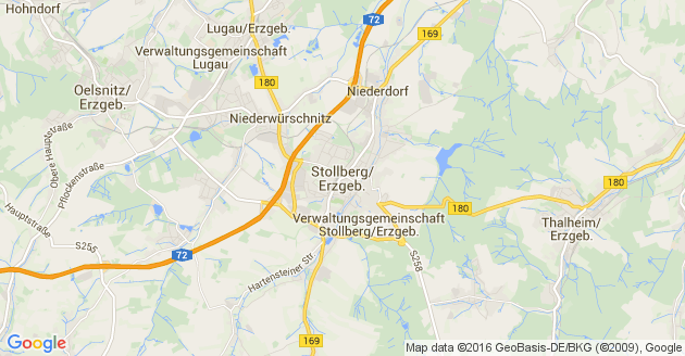 Karte Stollberg im Erzgebirge