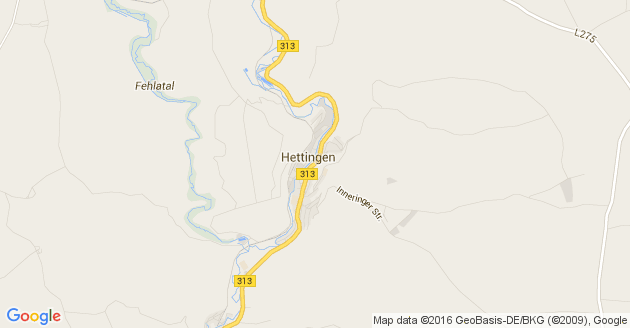 Karte Hettingen Kreis Sigmaringen