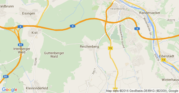 Karte Reichenberg in Unterfranken