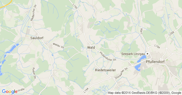 Karte Wald in Hohenzollern