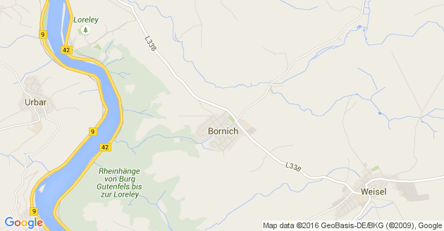 Karte Bornich im Taunus