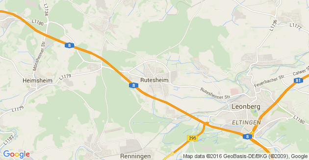 Karte Rutesheim