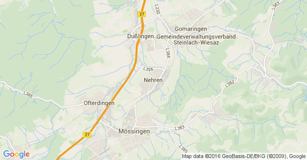 Karte Nehren in Württemberg