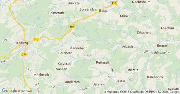 Karte Sassen in der Eifel