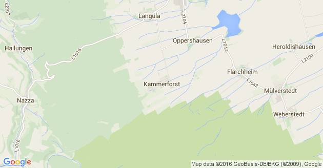 Karte Kammerforst in Thüringen