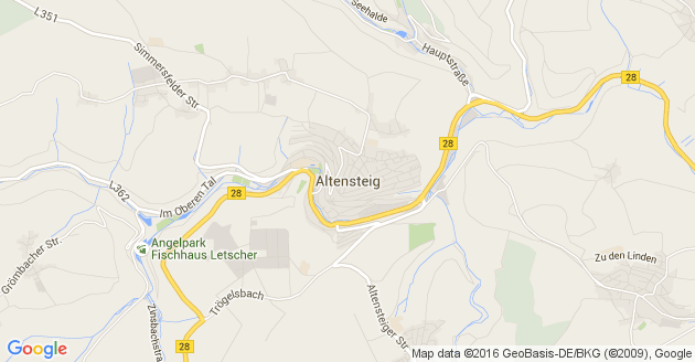 Karte Altensteig in Württemberg