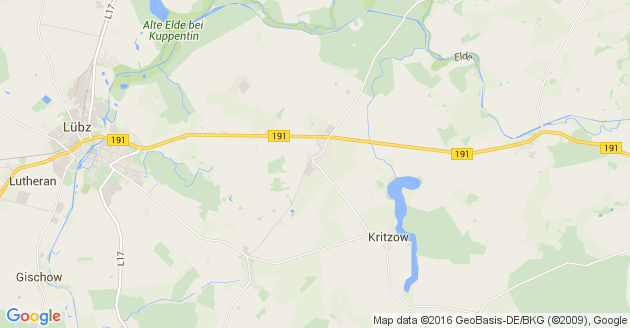 Karte Kritzow bei Lübz