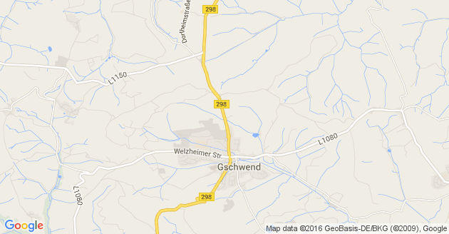 Karte Gschwend bei Gaildorf