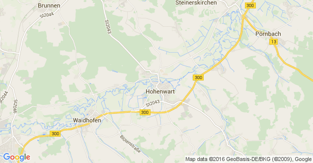 Karte Hohenwart an der Paar