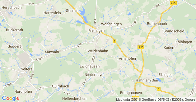 Karte Weidenhahn