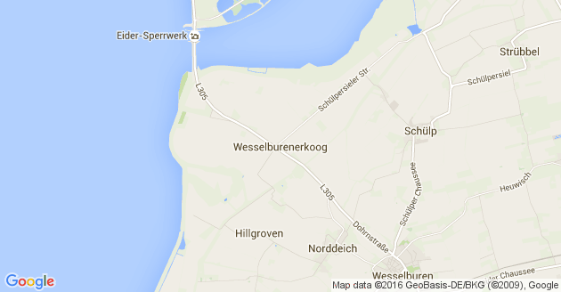Karte Wesselburenerkoog