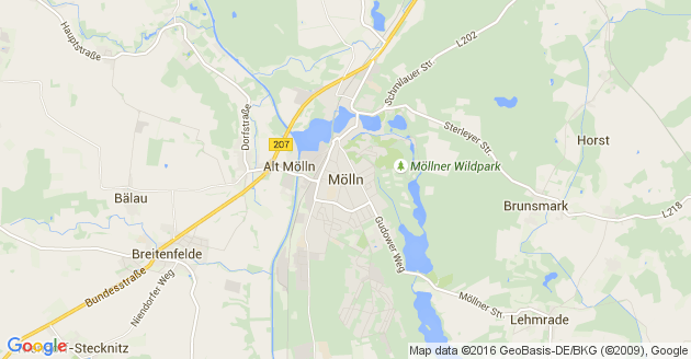 Karte Mölln in Lauenburg