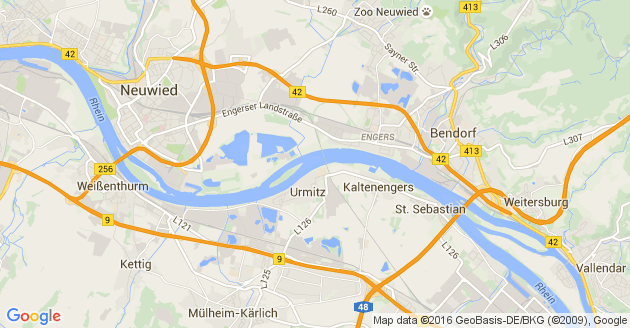 Karte Urmitz am Rhein