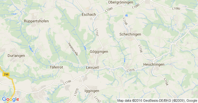 Karte Göggingen in Württemberg