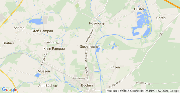 Karte Siebeneichen Kreis Herzogtum Lauenburg