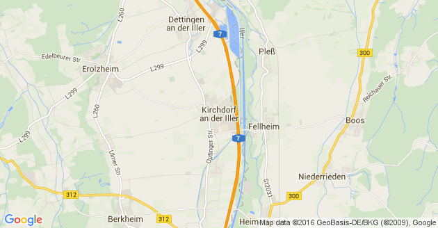 Karte Kirchdorf an der Iller