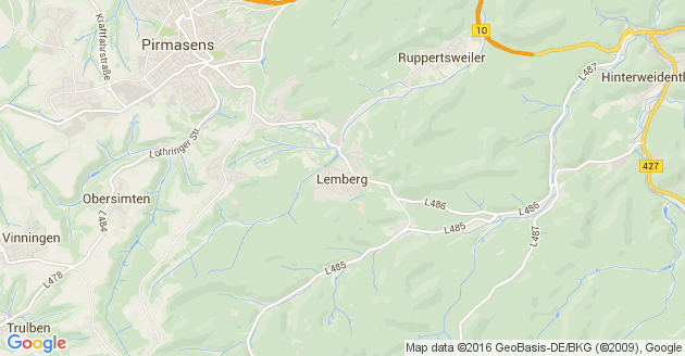 Karte Lemberg in der Pfalz