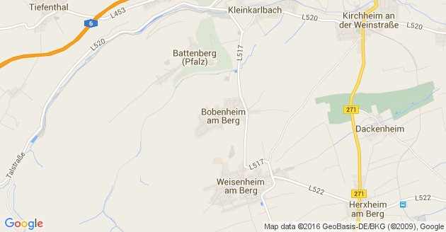 Karte Bobenheim am Berg