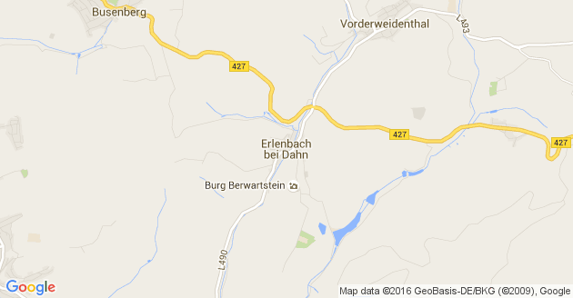 Karte Erlenbach bei Dahn