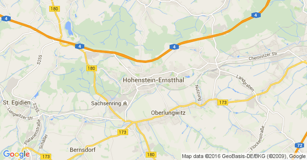 Karte Hohenstein Ernstthal